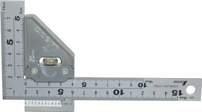 Obrázek produktu pro Shinwa -  přesný nerezový úhelník s dorazem 150 mm