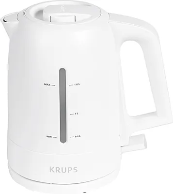 Obrázek produktu pro Krups BW2441, 1,6 l, 2200 W, Bílá, Nerezová ocel, Indikátor úrovně vody, Filtrace