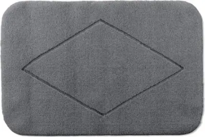 Produktbild von Rhomtuft Badteppich Raute abgerundet Farbe kiesel Größe 50x60 cm