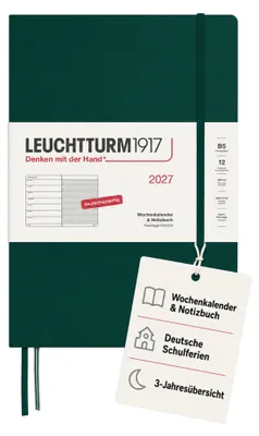 Produktbild von LEUCHTTURM1917 Wochenkalender 2027 Composition (B5) mit Notizbuch - Terminplaner