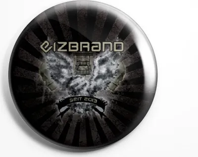 Produktbild von Ansteckbutton Phoenix, Schwarz, 2,5 cm Durchmesser, mit Aufschrift und Motiv