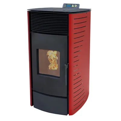 Immagine prodotto di NEMAXX® Stufa a pellet P12 13,6 kW,A+,300 m³,pulizia automatica,ECO,programma settimanale,telecomando,WiFi Ready,protezione surriscaldamento,Rosso