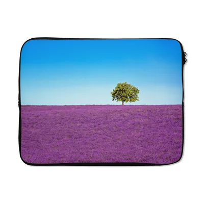 Produktbild von MuchoWow® Laptop Hülle 15 Zoll Baum - Lila - Himmel - Lavendel Laptoptasche - Laptoptasche - Sleeve - Rundum-Schutz