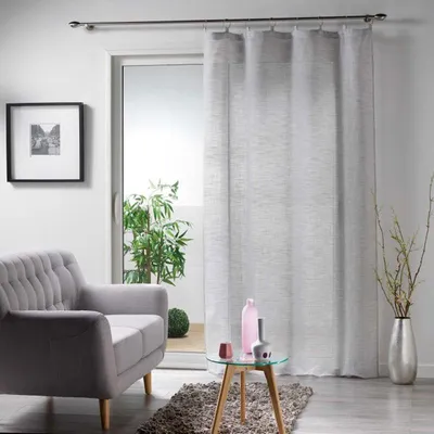 Image de Voilage anneaux 140x240cm Milza gris