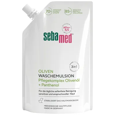 Obrázok produktu pre Sebamed tekutá pracia emulzia bez mydla olivová náplň 400 ml
