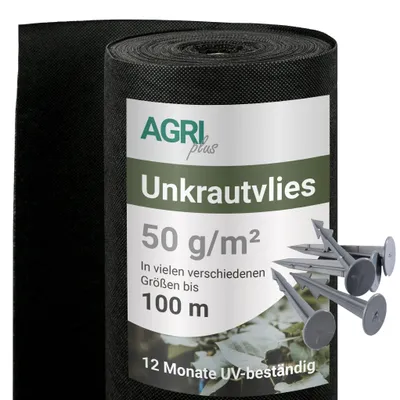 Produktbild von Unkrautvlies, 0,80 x 100 Meter, mit 400 Erdankern