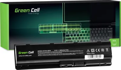 Produktbild von Green Cell Extended Serie MU06 MU09 593553-001 593554-001 593562-001 HSTNN-LB0W HSTNN-UB0W Akku für HP und Compaq Laptops (9 Zellen 6600mAh 10.8V Schwarz)