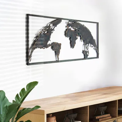 Produktbild von Wallity, Vintage Wandaccessoire aus Metall, 32 x 90 cm, 100% Metall
