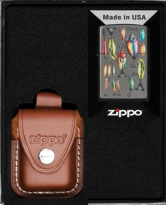 Produktbild von ZIPPO Feuerzeug-Set FISCHING HOOKS DESIGN Geschenk No4