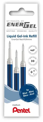 Produktbild von Pentel EnerGel LR7 Nachfüllmine, 0.7 mm, Blau (3 Stück)