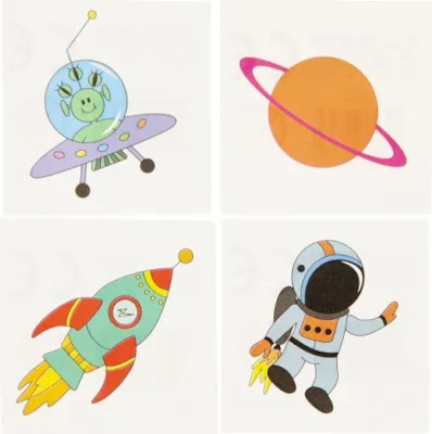 Produktbild von Weltraum Space Kinder-Tattoos 36 Stück