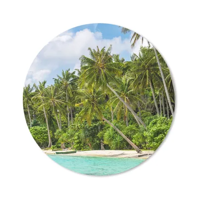 Produktbild von MuchoWow® Mauspad Mousepad Palme - Meer - Tropisch 30x30 cm - Mousepads - Maus Mat - Pad - Mausunterlage - Tischunterlage - Schreibtischmatten