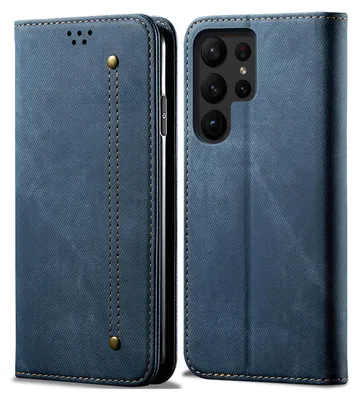 Produktbild von Galaxy S25 Ultra Hülle, Leder Brieftasche Flip Bookstyle Schutzhülle mit Standfunktion für Samsung Galaxy S25 Ultra Blau
