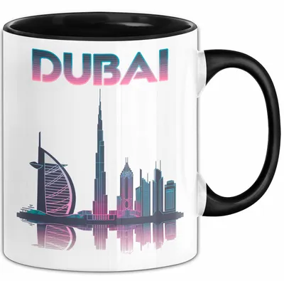 Produktbild von Dubai VAE Tasse Geschenk Lustige Geschenkidee Spruch (Schwarz)