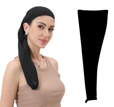 Obrázek produktu pro INF Mřížkovaná čepice rukáv 70cm černá tkanina pro dredy a paruky