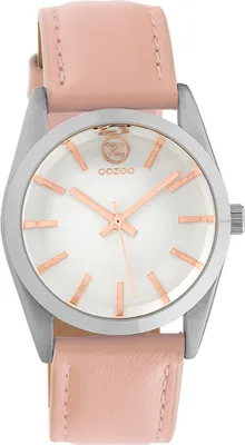 Produktbild von Oozoo Leder Damen Uhr Analog Quarzuhr Armband pink Timepieces D2UOC10189
