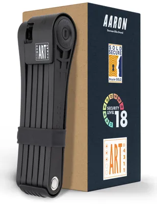 Produktbild von AARON Premium Pro Faltschloss 110 cm - Fahrradschloss Sicherheitsstufe 18 - Perfekt für E-Bikes