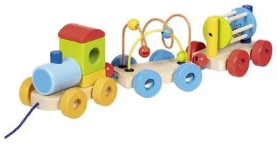 Imagen del producto de Tren con bloques de construcción, circuito de motricidad y sonajero