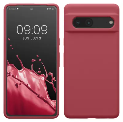 Produktbild von kwmobile Handyhülle für Google Pixel 7 Hülle, für Pixel 7 Case - Hülle Silikon - kabelloses Laden - Dark Rose