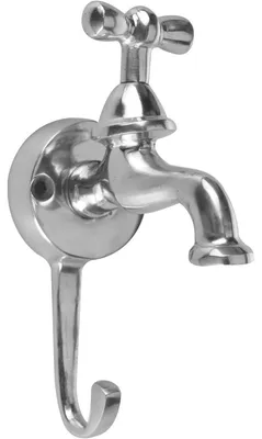 Produktbild von Garderobenhaken Wasserhahn Wandhaken Aluminium Handtuchhaken poliert