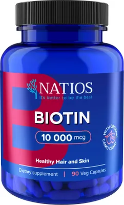 Imagen del producto de Biotina 10.000 mcg, 90 cápsulas veganas