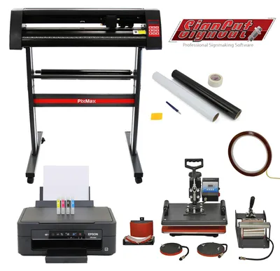 Produktbild von 5-in-1-Heißpresse, 720-mm-Vinylschneider, Drucker & Entgitterungsset