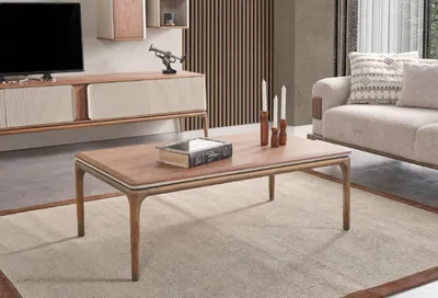 Immagine prodotto di Tavolino moderno in legno beige 120 x 68 x 45 cm JVmoebel
