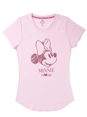 Produktbild von Disney Minnie Mouse T-Shirt für Damen Oberteil Frauen Shirt Top Rosa M