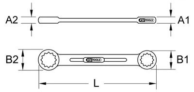 Zdjęcie produktu dla KS Tools 518.0825, Stal chromowo-molibdenowa, Stal, Chrom, 16x18 mm, 407 mm, 284 g, 1 szt.