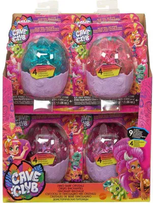 Immagine prodotto di Mattel GNL97 - Assortimento di cristalli Cave Club Dinobaby in esposizione da banco