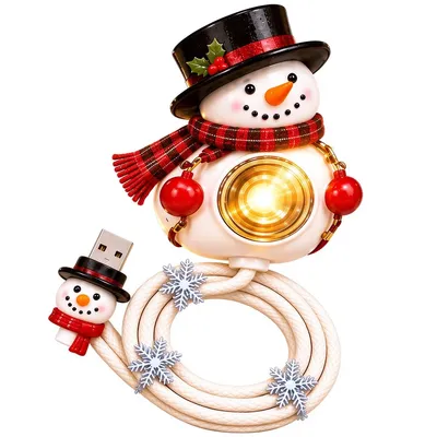 Produktbild von Weihnachts Projektionslicht, 2-in-1 Nachtlicht mit Schneemann-Motiv, 6 Weihnachtsprojektionen, USB-Anschluss