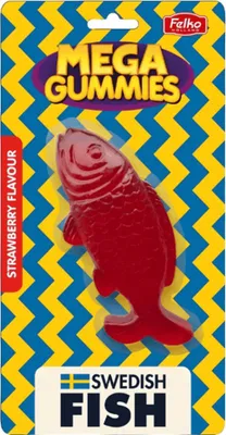 Immagine prodotto di Felko Mega Gummies Caramelle al pesce svedese 120g