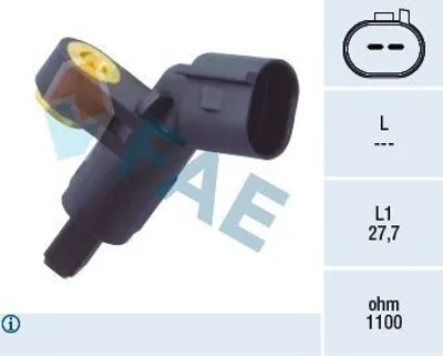 Produktbild von FAE ABS Sensor Raddrehzahl Vorne Rechts für VW Golf IV Schrägheck (1J1) 78020
