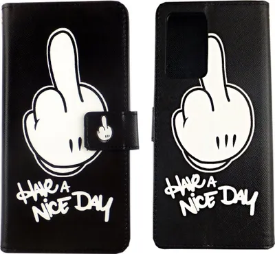 Produktbild von Samsung Galaxy Note 20 Ultra Tasche Handy Hülle Schutz-Cover Flip-Case mit Kartenfach Have a nice day