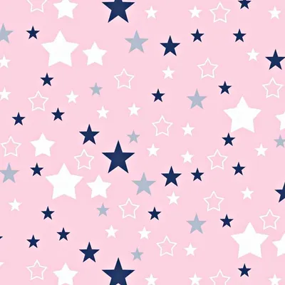 Produktbild von Baumwolle 100% Sternenhimmel weiß-navy auf rosa Hintergrund