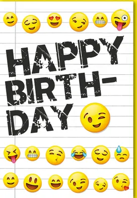 Produktbild von Geburtstag - WhatsApp Smileys - Karte in Format 11,5 x 17 cm mit Umsch