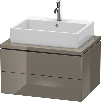 Produktbild von Konsolenunterschrank L-CUBE 400x720x547mm flannel grey hochglanz flannel grey hochglanz