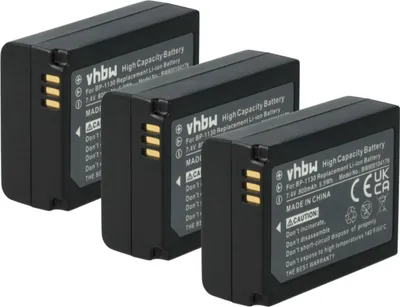 Produktbild von vhbw 3x Akku kompatibel mit Samsung NX1010, NX2020, NX200, NX2030, NX300, NX2000, NX300M, NX1000, NX210 Kamera (800 mAh, 7,4 V, Li-Ion)