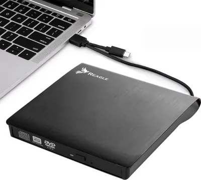Immagine prodotto di REAGLE USB-C 2 in 1 REGISTRATORE per computer portatili DISPOSITIVI CD/DVD