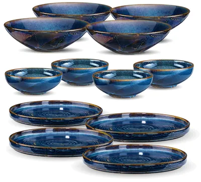 Produktbild von VERLO DEEP BLUE Tafelservice 12-teilig für 4 Personen aus Porzellan