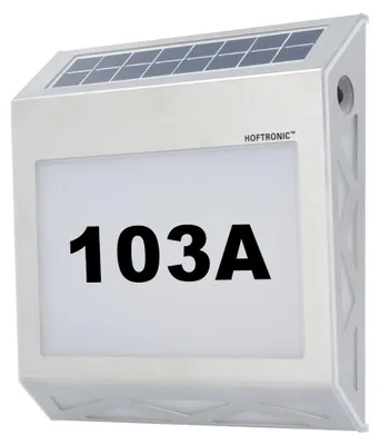 Image de HOFTRONIC - Applique murale LED solaire 0,6W 40 lumen 3000K IP65 Argent