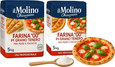 Produktbild von Farina Mehl Typ 00 für Pizza und Focacce 5kg -x2 il Molino Chiavazza