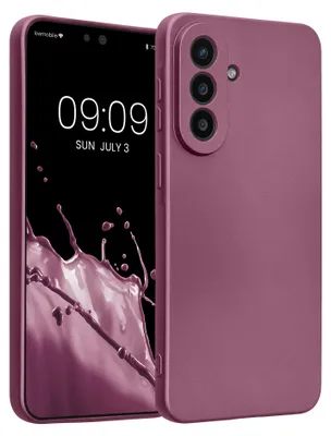 Produktbild von kwmobile Handyhülle für Samsung Galaxy A57 5G Hülle - weiche Silikon Case metallisch schimmernd - Schutzhülle Cover - Metallic Lavendel