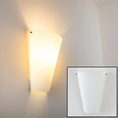Produktbild von Varzo »Varzo« moderne Wandlampe aus Metall/Glas in weiß