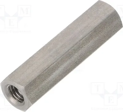 Produktbild von 10x Distanzmuffe mit Gewinde Innengew: M8 50mm sechskant 1413X50 Distanzelemente a