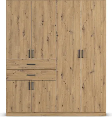 Produktbild von Rauch EVORA Kleiderschrank 6-türig, Artisan Eiche Nb., 210x180x54 cm