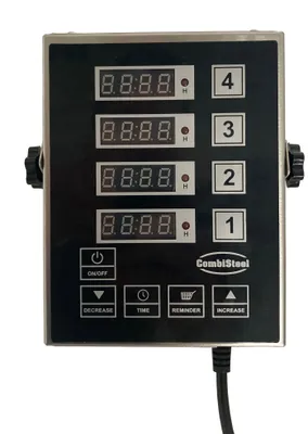 Produktbild von CHEFGASTRO Digitaler Küchentimer mit 4 Kanälen HxBxT 3,6x13x17cm
