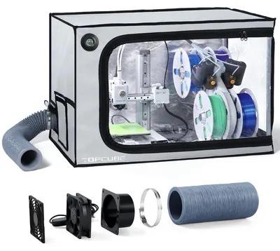 3D-Drucker-Gehäuse mit Absaugset, LED, 735x495x495 mm