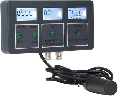 Obrázok produktu pre Tester kvality vody pre akváriá s pH-metrom a ukazovateľom teploty, dobíjateľný