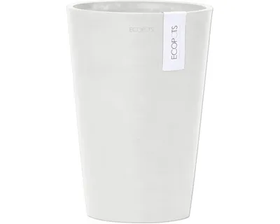 Produktbild von Blumensäule Ecopots Pisa Kunststoff Ø 17,5 cm H 25,2 cm weiß